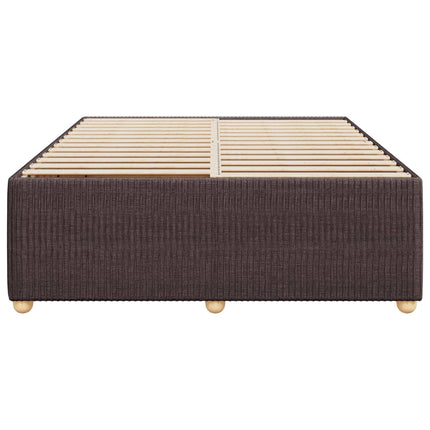 Giroletto senza Materasso Marrone Scuro 160x200 cm Tessuto