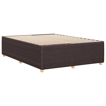 Giroletto senza Materasso Marrone Scuro 160x200 cm Tessuto