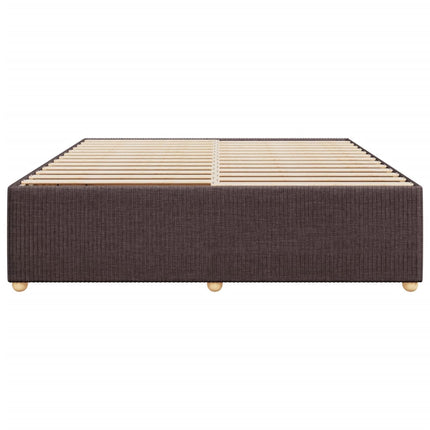 Giroletto senza Materasso Marrone Scuro 200x200 cm in Tessuto