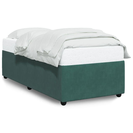 Giroletto senza Materasso Verde Scuro 80x200 cm in Velluto