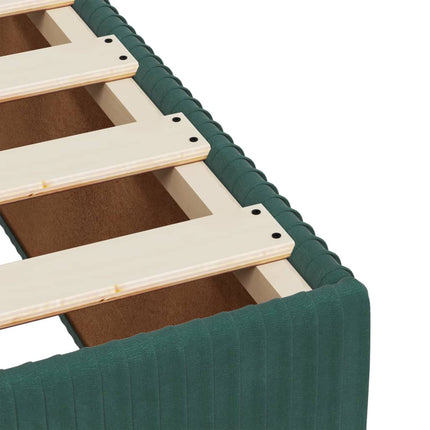 Giroletto senza Materasso Verde Scuro 80x200 cm in Velluto