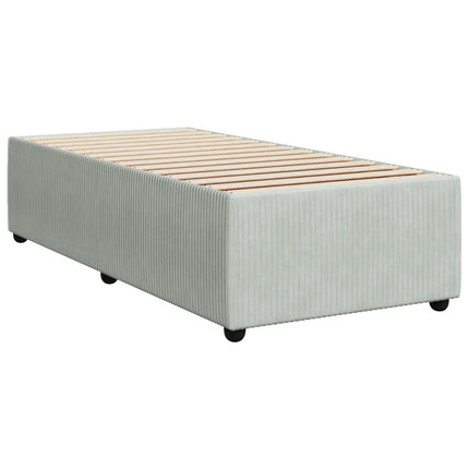 Giroletto senza Materasso Grigio Chiaro 100x200 cm Velluto