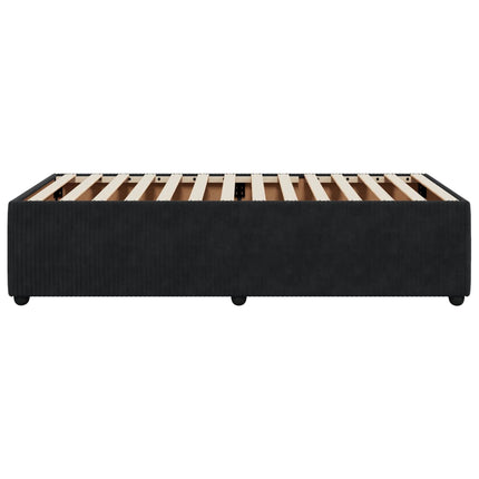 Giroletto senza Materasso Nero 100x200 cm in Velluto