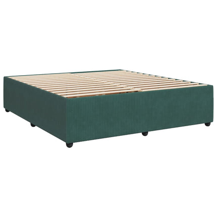 Giroletto senza Materasso Verde Scuro 200x200 cm in Velluto