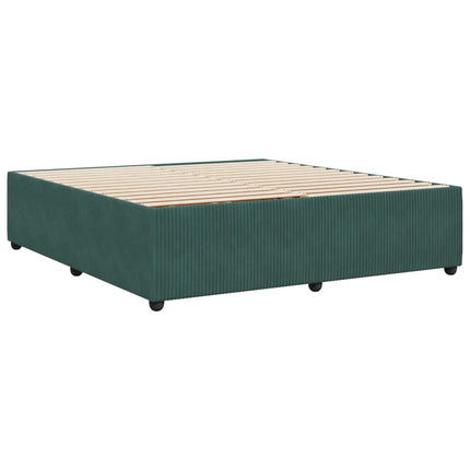 Giroletto senza Materasso Verde Scuro 200x200 cm in Velluto