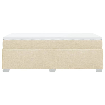 Giroletto a Molle con Materasso Crema 90x190 cm in Tessuto