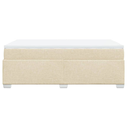 Giroletto a Molle con Materasso Crema 120x190 cm in Tessuto