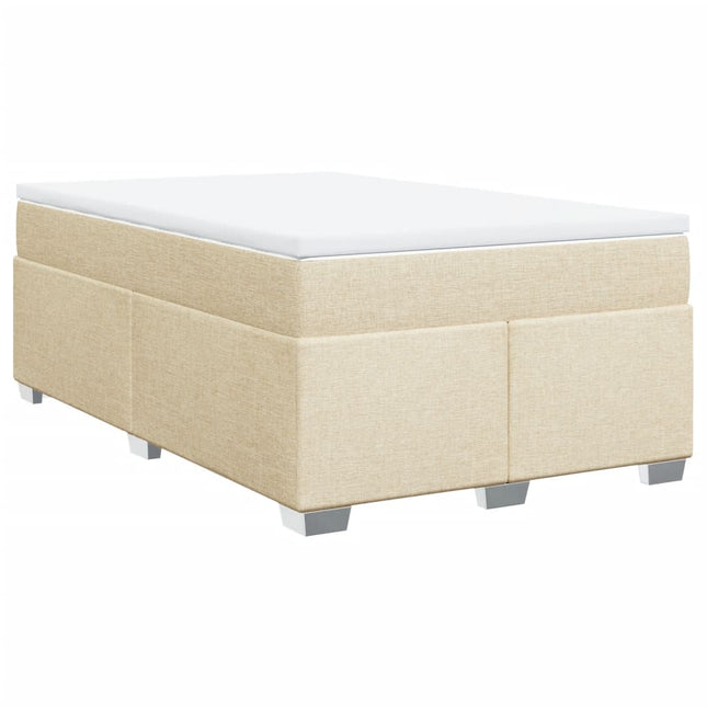 Giroletto a Molle con Materasso Crema 120x200 cm in Tessuto
