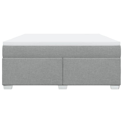 Giroletto a Molle con Materasso Grigio Chiaro180x200 cm Tessuto