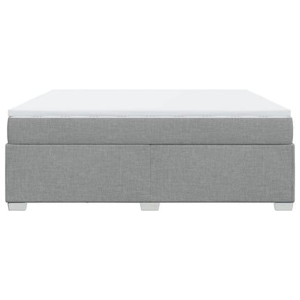 Giroletto a Molle con Materasso Grigio Chiaro180x200 cm Tessuto
