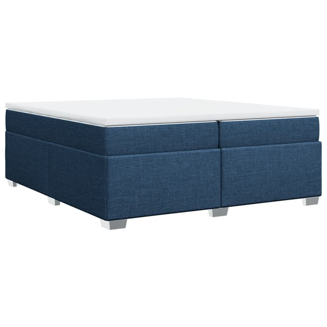 Giroletto a Molle con Materasso Blu 200x200 cm in Tessuto