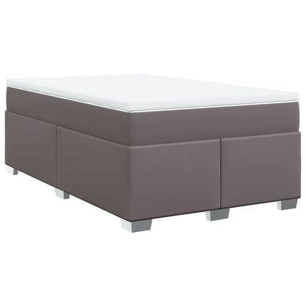 Giroletto a Molle con Materasso Grigio 120x200 cm in Similpelle