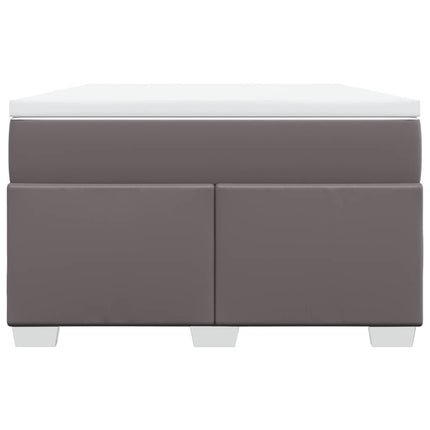 Giroletto a Molle con Materasso Grigio 120x200 cm in Similpelle