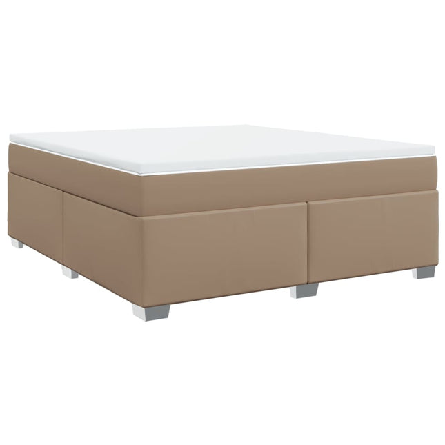 Giroletto a Molle con Materasso Cappuccino 180x200cm Similpelle