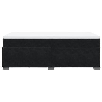Giroletto a Molle con Materasso Nero 100x200 cm in Velluto