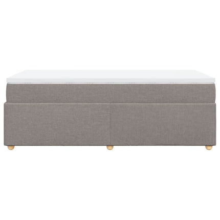 Giroletto a Molle con Materasso Tortora 90x190 cm in Tessuto