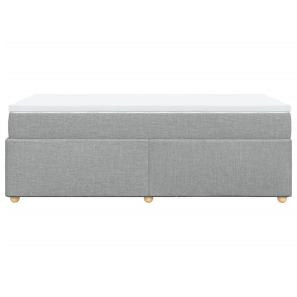 Giroletto a Molle con Materasso Grigio Chiaro100x200 cm Tessuto