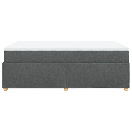 Giroletto a Molle con Materasso Grigio Scuro 120x200 cm Tessuto