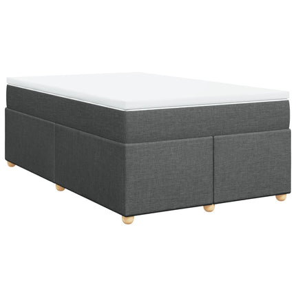 Giroletto a Molle con Materasso Grigio Scuro 120x200 cm Tessuto