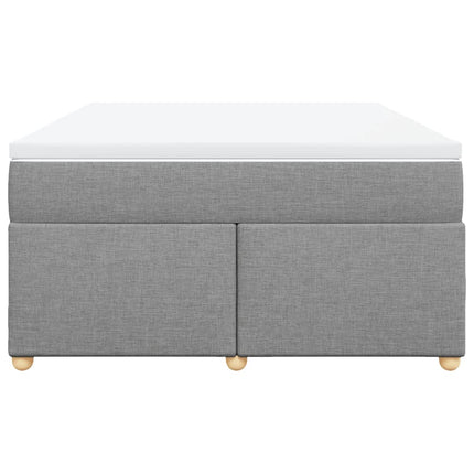 Giroletto a Molle con Materasso Grigio Chiaro 140x200cm Tessuto