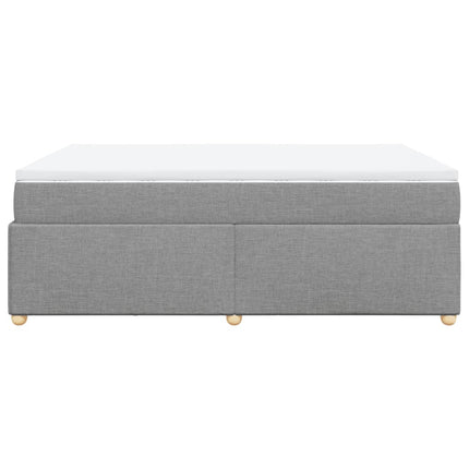 Giroletto a Molle con Materasso Grigio Chiaro 140x200cm Tessuto