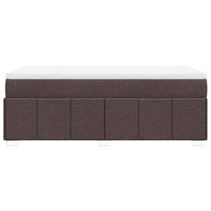 Giroletto a Molle con Materasso Marrone Scuro 90x200 cm Tessuto