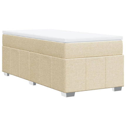 Giroletto a Molle con Materasso Crema 100x200 cm in Tessuto
