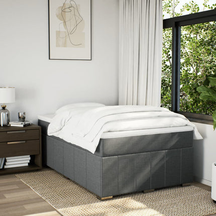 Giroletto a Molle con Materasso Grigio Scuro 120x190cm Tessuto