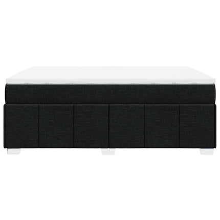 Giroletto a Molle con Materasso Nero 140x190 cm in Tessuto