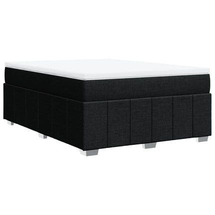 Giroletto a Molle con Materasso Nero 140x190 cm in Tessuto