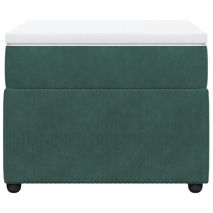 Giroletto a Molle con Materasso Verde Scuro 90x190 cm Velluto