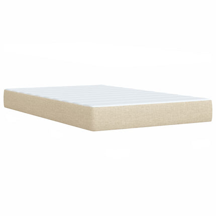 Giroletto a Molle con Materasso Crema 90x190 cm in Tessuto