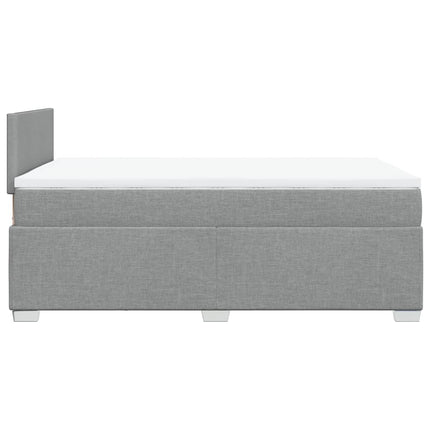 Giroletto a Molle con Materasso Grigio Chiaro 120x190cm Tessuto