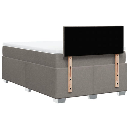 Giroletto a Molle con Materasso Tortora 120x190 cm in Tessuto