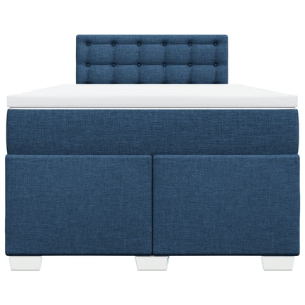 Giroletto a Molle con Materasso Blu 120x190 cm in Tessuto