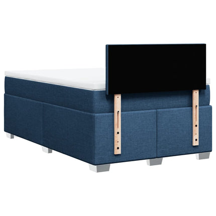 Giroletto a Molle con Materasso Blu 120x200 cm in Tessuto