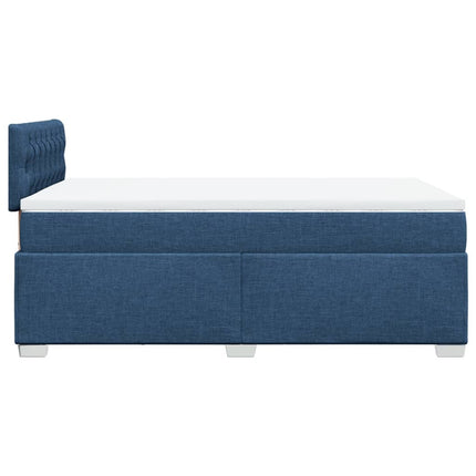 Giroletto a Molle con Materasso Blu 120x200 cm in Tessuto