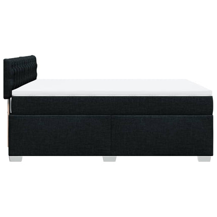 Giroletto a Molle con Materasso Nero 140x200 cm in Tessuto