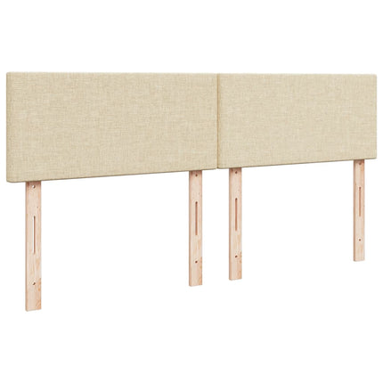 Giroletto a Molle con Materasso Crema 180x200 cm in Tessuto