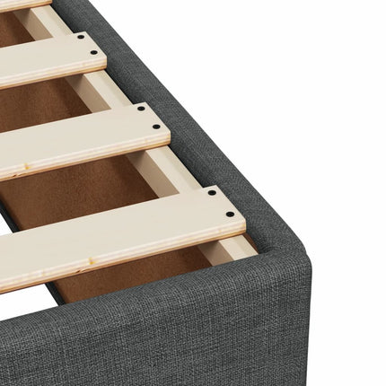 Giroletto a Molle con Materasso Grigio Scuro 200x200 cm Tessuto