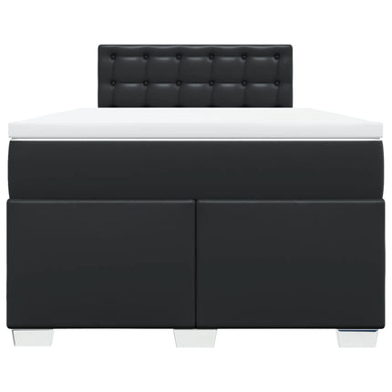 Giroletto a Molle con Materasso Nero 120x200 cm in Similpelle