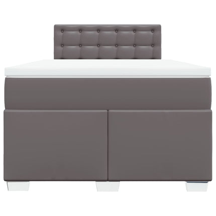 Giroletto a Molle con Materasso Grigio 120x200 cm in Similpelle