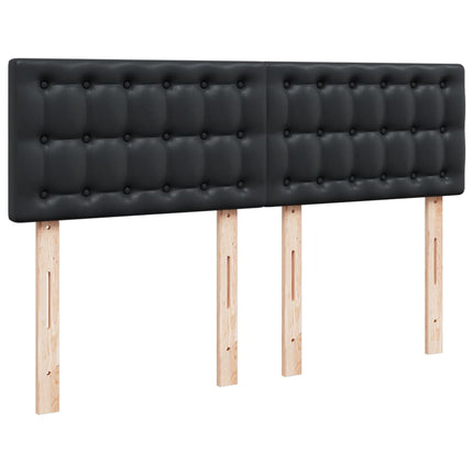 Giroletto a Molle con Materasso Nero 160x200 cm in Similpelle