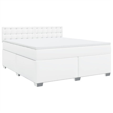 Giroletto a Molle con Materasso Bianco 180x200 cm in Similpelle