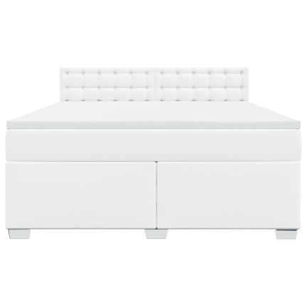 Giroletto a Molle con Materasso Bianco 180x200 cm in Similpelle