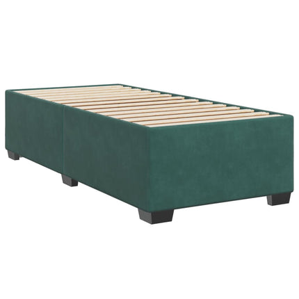 Giroletto a Molle con Materasso Verde Scuro 90x200 cm Velluto