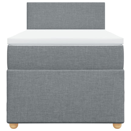 Giroletto a Molle con Materasso Grigio Chiaro 80x200 cm Tessuto