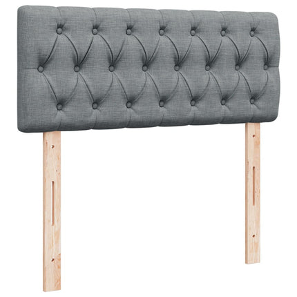 Giroletto a Molle con Materasso Grigio Chiaro 120x190cm Tessuto