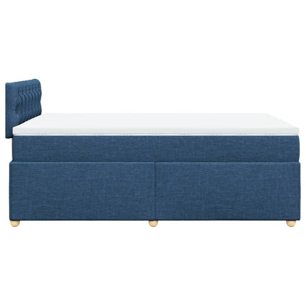 Giroletto a Molle con Materasso Blu 120x190 cm in Tessuto