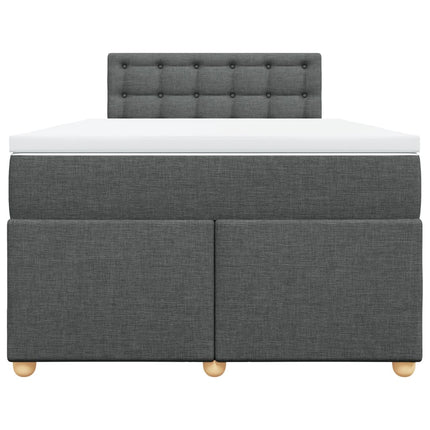 Giroletto a Molle con Materasso Grigio Scuro 120x190cm Tessuto